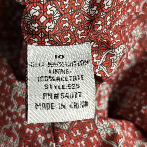 CAbi 525 Womens Brown One-Button Blazer Jacket Size 10 Red Patterned Lining New - Picture 5 of 10